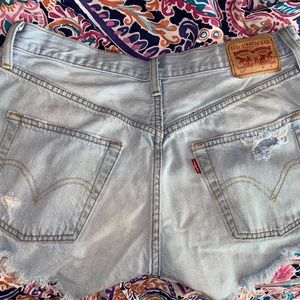 Ripped Levi's shorts